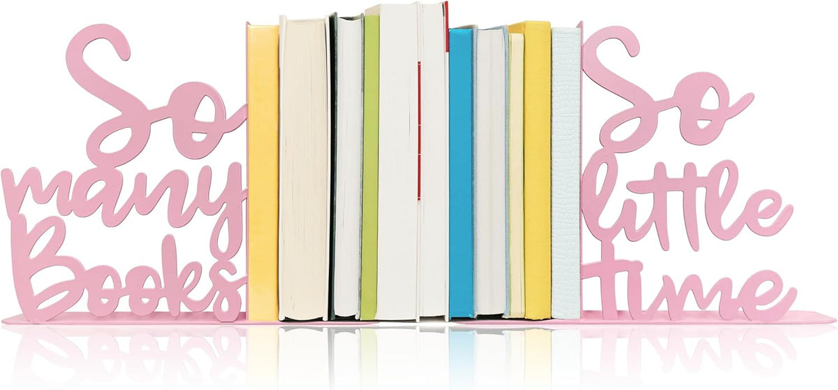 Metal So Many Books, So Little Time Bookends, Kids Bookends