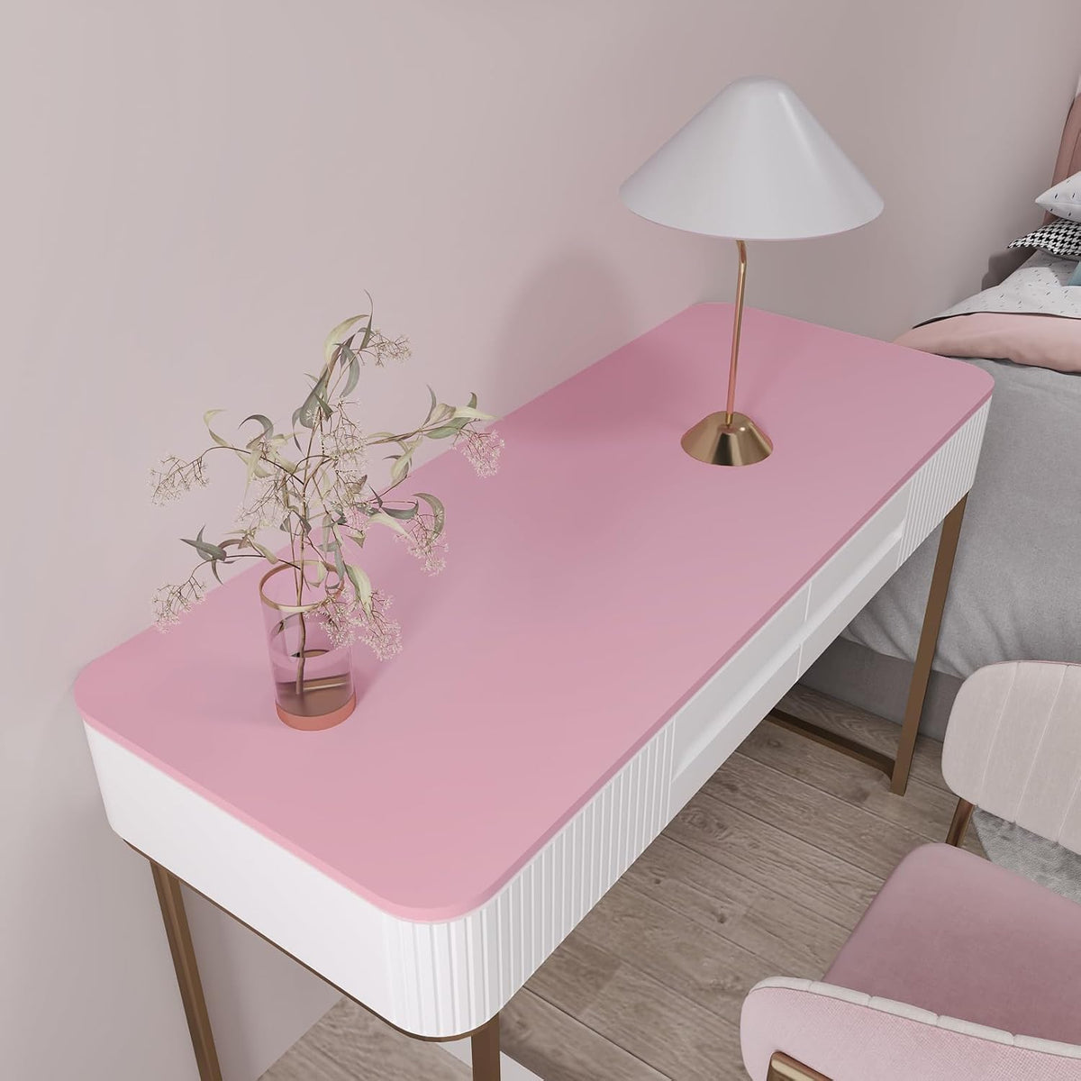 Soft Pink Wallpaper 12”x100” Peel and Stick Solid Color Contact Paper for Cabinets Countertops Waterproof Self Adhesive Pink Skin Wallpaper Modern Thick Removable Wall Paper for Classroom