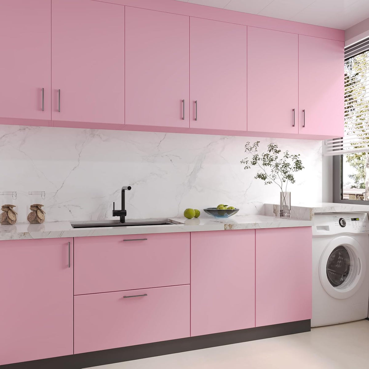 Soft Pink Wallpaper 12”x100” Peel and Stick Solid Color Contact Paper for Cabinets Countertops Waterproof Self Adhesive Pink Skin Wallpaper Modern Thick Removable Wall Paper for Classroom