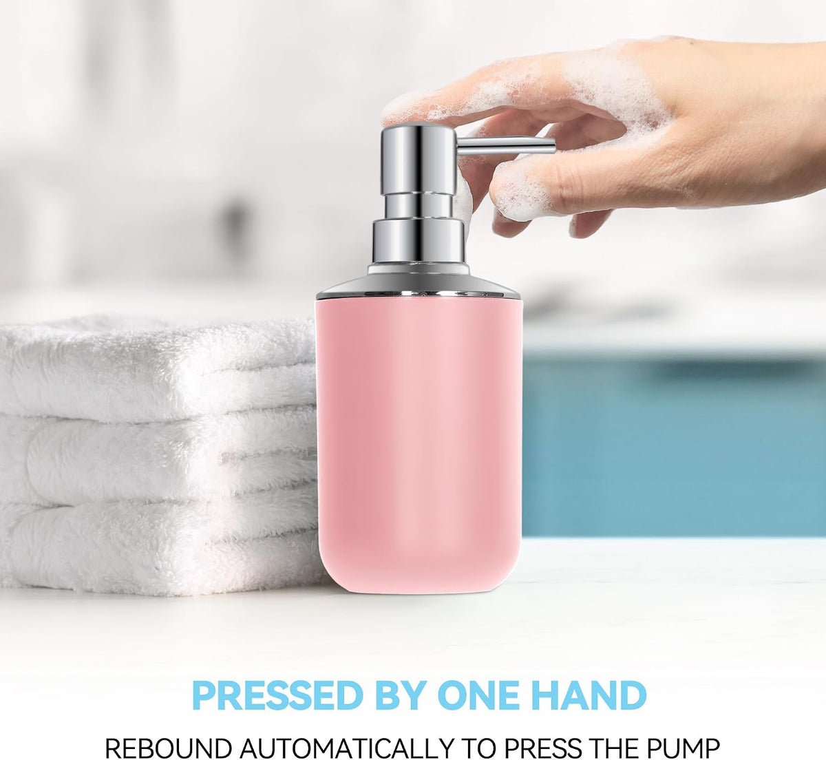 Pink Bathroom Accessories Set 4 PCS, Pink Bathroom Accessories