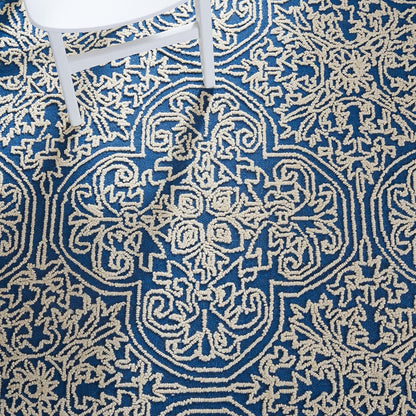 Trace Collection Area Rug - 5' x 8', Blue & Ivory, Handmade Wool, Ideal for High Traffic Areas in Living Room, Bedroom (TRC101B)