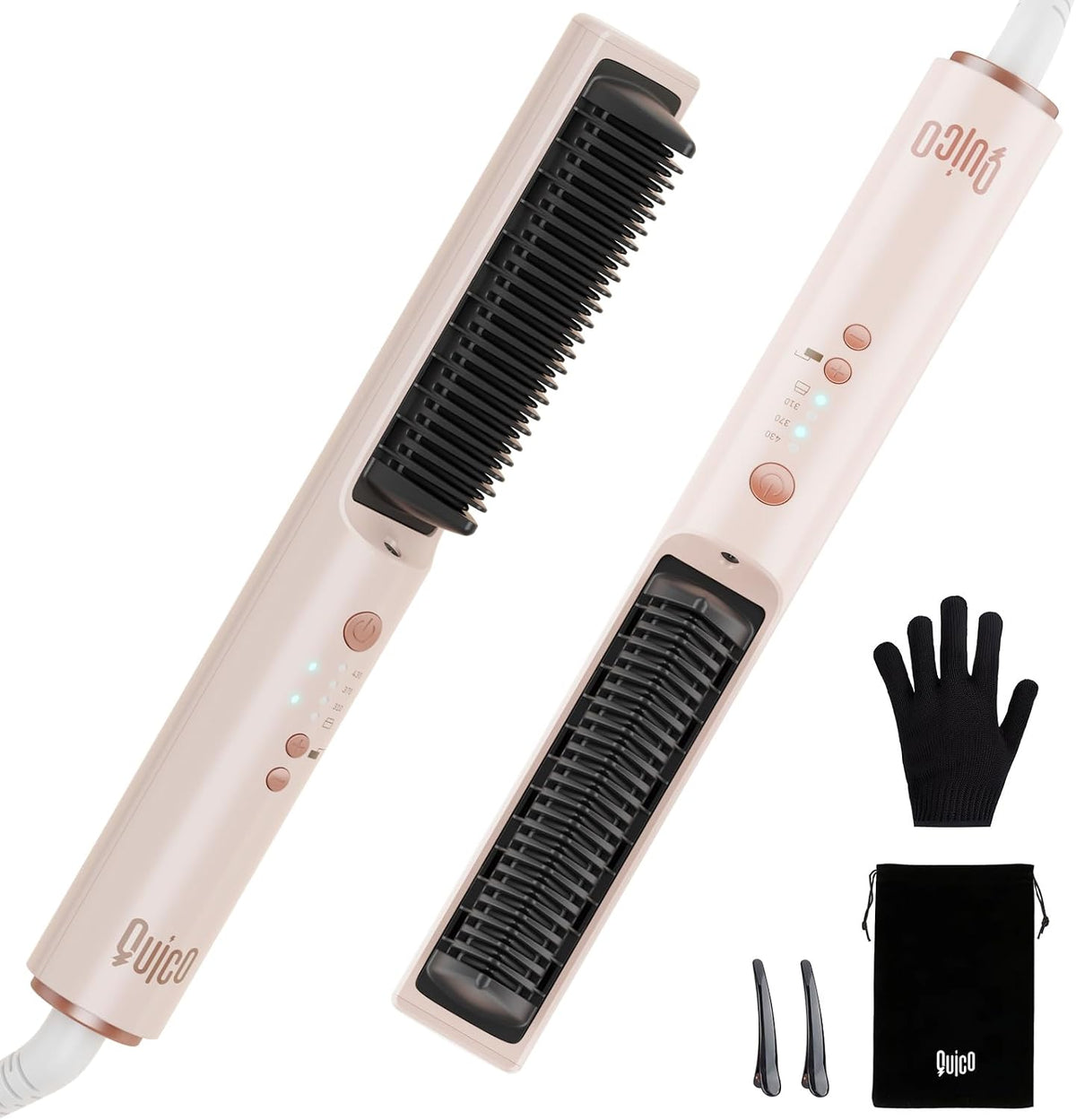 Hair Straightener Brush, 100-240V Dual Voltage Straightener Brush
