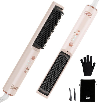 Hair Straightener Brush, 100-240V Dual Voltage Straightener Brush