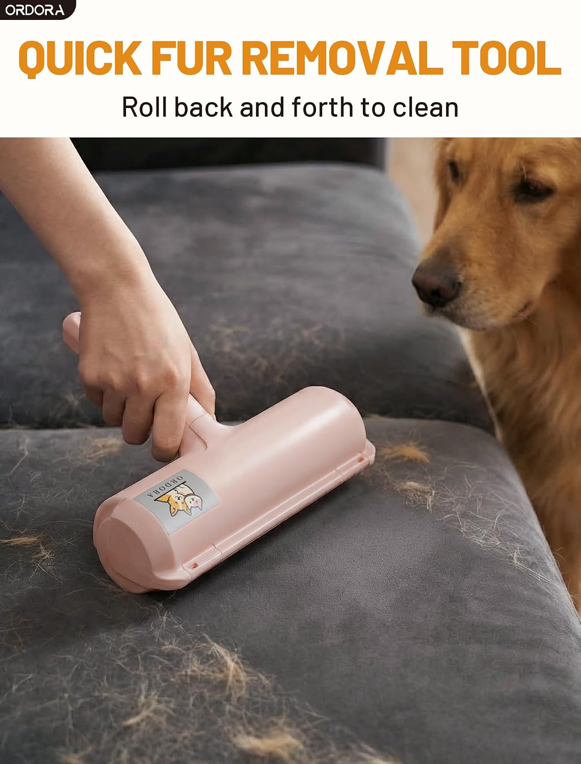 Pet Hair Remover Roller, Reusable Lint Roller for Dog and Cat Hair