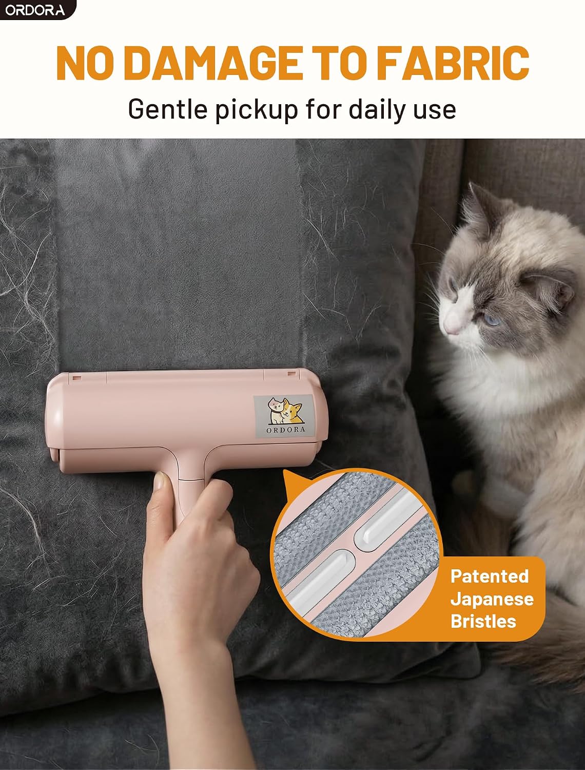 Pet Hair Remover Roller, Reusable Lint Roller for Dog and Cat Hair