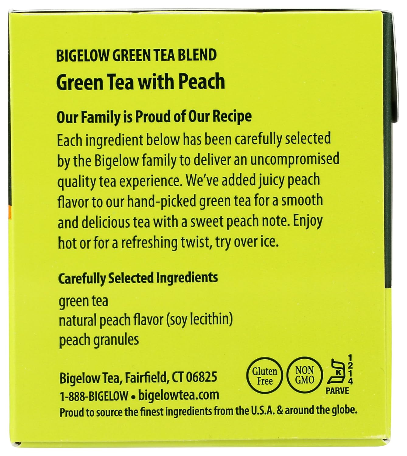 Green Tea w/ Peach Tea Bags, 20 ct
