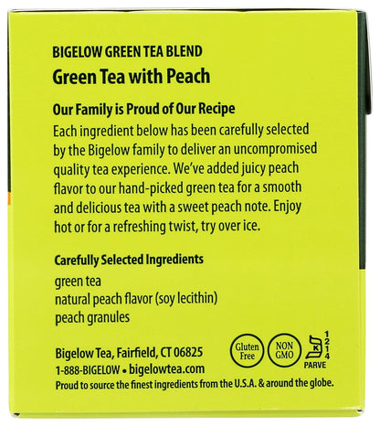 Green Tea w/ Peach Tea Bags, 20 ct