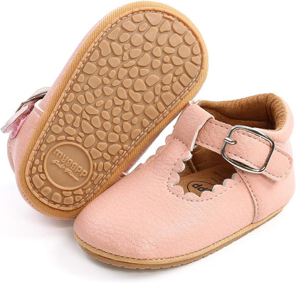 Baby Boys Girls Lace Up Leather Sneakers Soft Rubber Sole Infant Moccasins Newborn Oxford Loafers Anti-Slip Toddler Wedding Uniform Dress Shoes