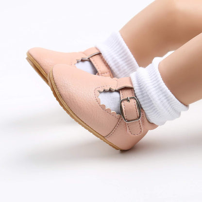 Baby Boys Girls Lace Up Leather Sneakers Soft Rubber Sole Infant Moccasins Newborn Oxford Loafers Anti-Slip Toddler Wedding Uniform Dress Shoes