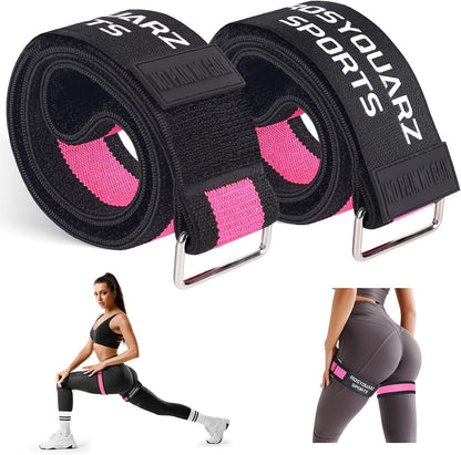 Booty Bands for Working Out, Blood Flow Restriction Bands for Women/Men, Adjustable Velcro Occlusion Resistance Bands BFR Training Bands for Glutes & Hip Building 2 Pack