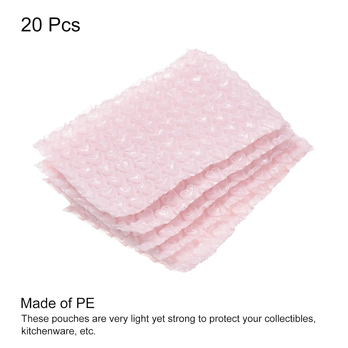 3.9 x 5.85inch Bubble Bags,Cushion Double Bubble Pouches Bags to Protect Fragile Items for Packing Moving,Pink Pack of 20