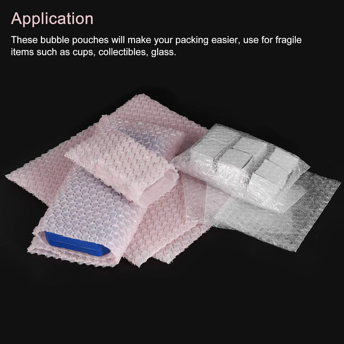 3.9 x 5.85inch Bubble Bags,Cushion Double Bubble Pouches Bags to Protect Fragile Items for Packing Moving,Pink Pack of 20