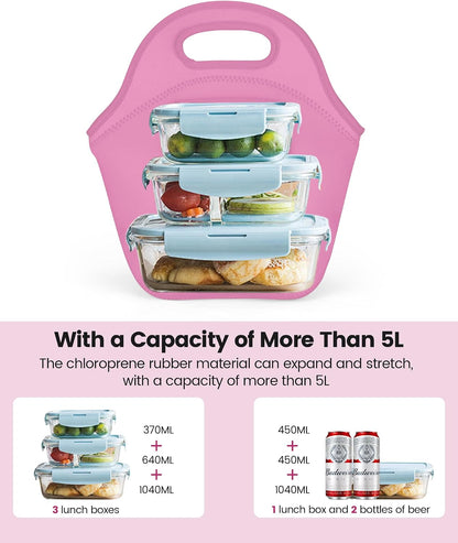 Small Neoprene Lunch Bag for Women – Insulated Tote