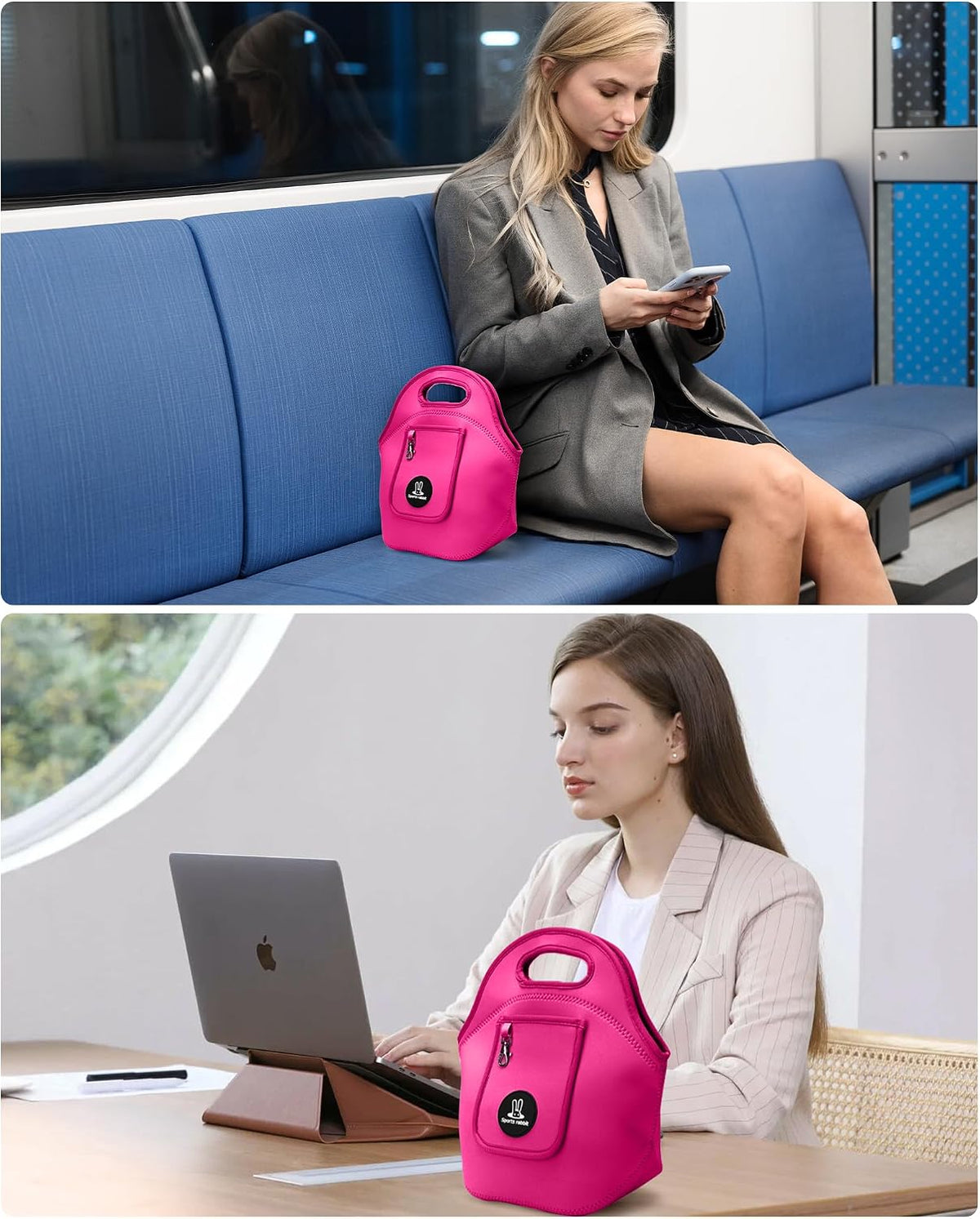 Small Neoprene Lunch Bag for Women – Insulated Tote
