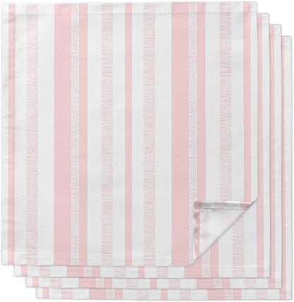 Pastel Pink Stripe Cloth Napkins Set of 4 Modern Minimalist Geometric Vertical Bands Napkins Cloth Washable Reusable Soft Napkin for Birthday Party Wedding Dining Table Decorations 20x20 Inch