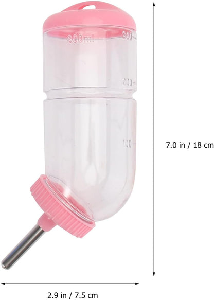 2Pcs Pet Water Drinking Feeder Fountain for Rabbits Guinea Pigs Hamsters Small Animals Pink Blue Practical Animal Water Bottle Random Color