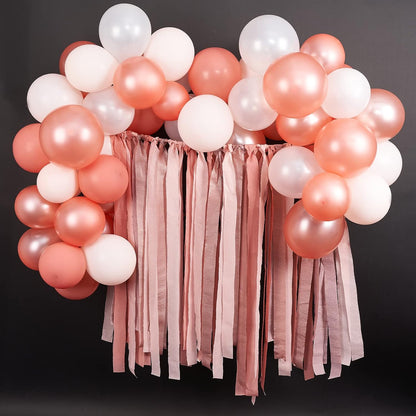 Rose Gold Crepe Paper 6pcs 492 FT Baby Metallic Pink Streamers