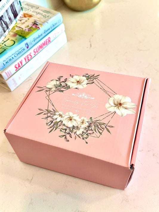 Luxury Gift Box for Women | Be Your Own Boss Motivational Self-Care Gift Set for Her | Pink Birthday & Thank You Gifts with Mug, Candle, Sleep Mask