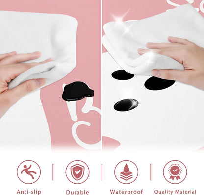 Pink Ghosts Boo Halloween Kitchen Rugs and Mats Set of 2 Spooky Halloween Kitchen Decor Cute Anti Fatigue Cushioned Kitchen Floor Mats Non Slip Waterproof Standing Mat for Laundry Office