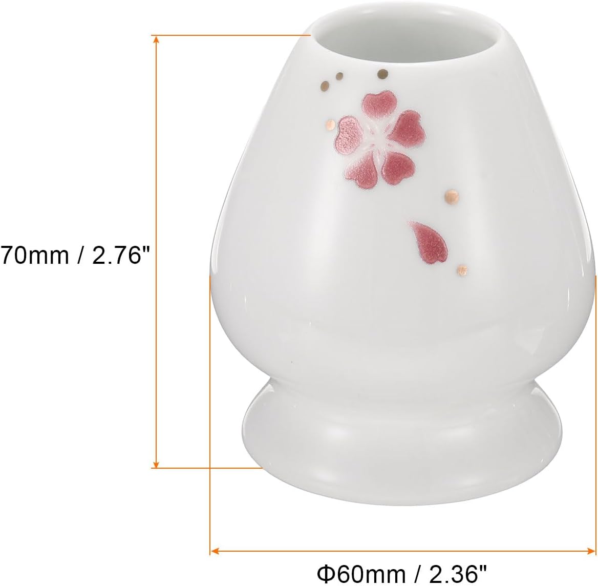 Ceramic Chasen Stand 70mm Matcha Whisk Holder Teas Set Whisks Stand Traditional Matcha Tea Chasen Holder Tea Set Accessories for Tea Tasting, Cherry Blossoms Pink