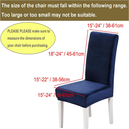 Soft Velvet Dining Chair Covers for Dining Room Set of 6 Pack Velvet Slipcovers Chairs Cover Stretch Slipcover, Pink