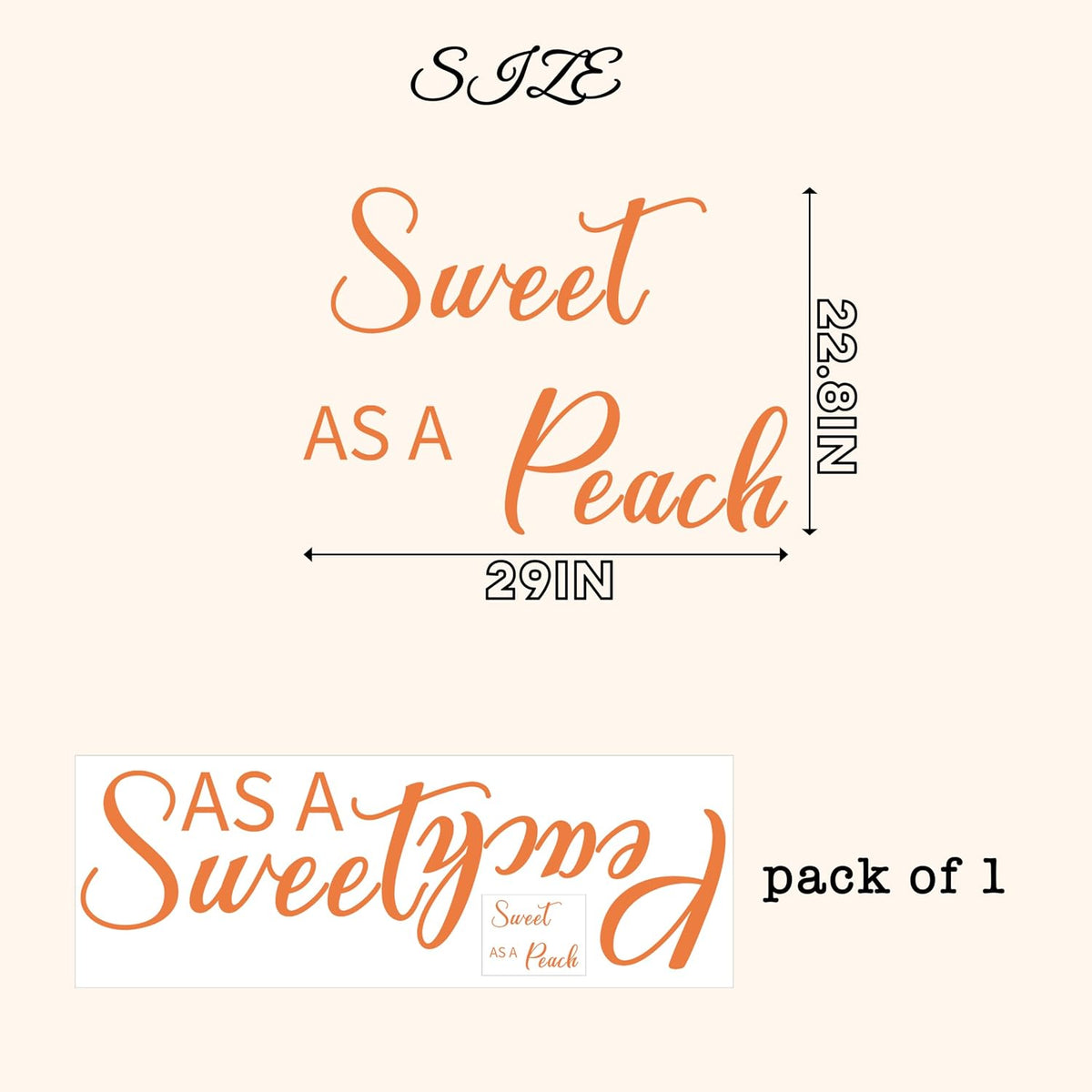 Sweet As A Peach Wall Decal