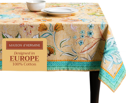 Table Cloth Rectangle Table Reusable 100% Cotton 60"x90"