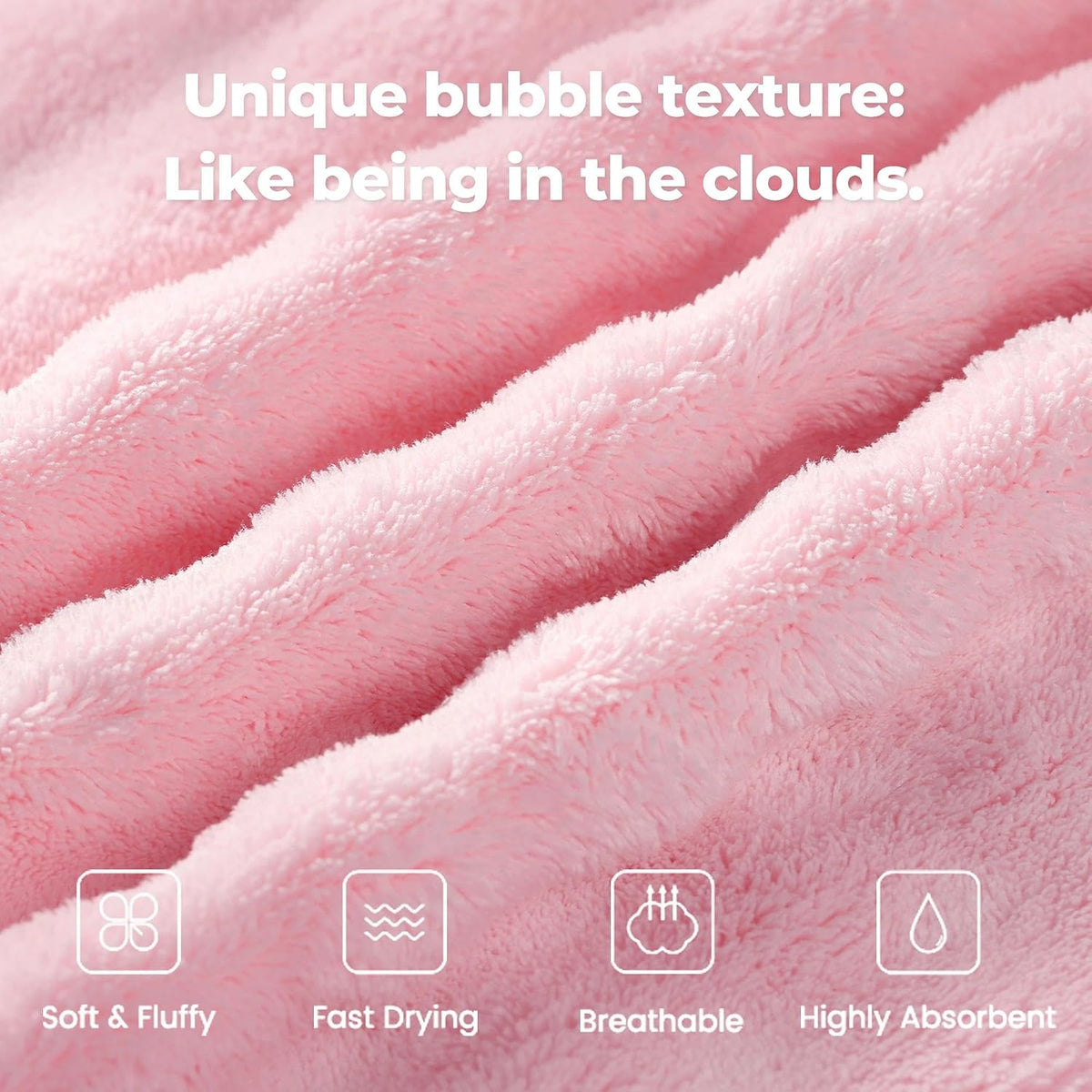 Women Hooded Towel Robe, Quick-Dry Absorbent Long Bathrobe