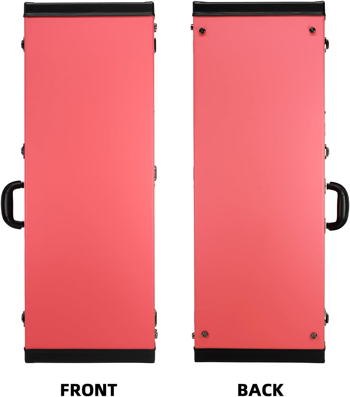Electric Guitar Case Hard, Fits Fender Strat, Tele, and Standard Guitars, Portable 4-Layer Protection Hardshell with Comfort Handle, Secure Metal Lock (Light Pink)