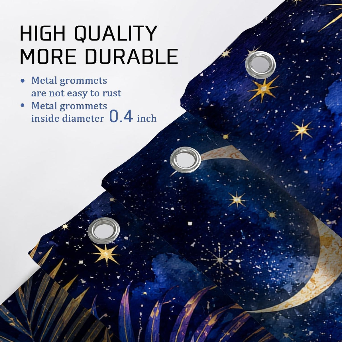 Hibiscus Shower Curtain, Tropical Nature Palm Leaves Stars Summer Peach Waterproof Fabric Bathtub Cloth Curtains Decor for Bathroom Guest Room 72x84 Inch