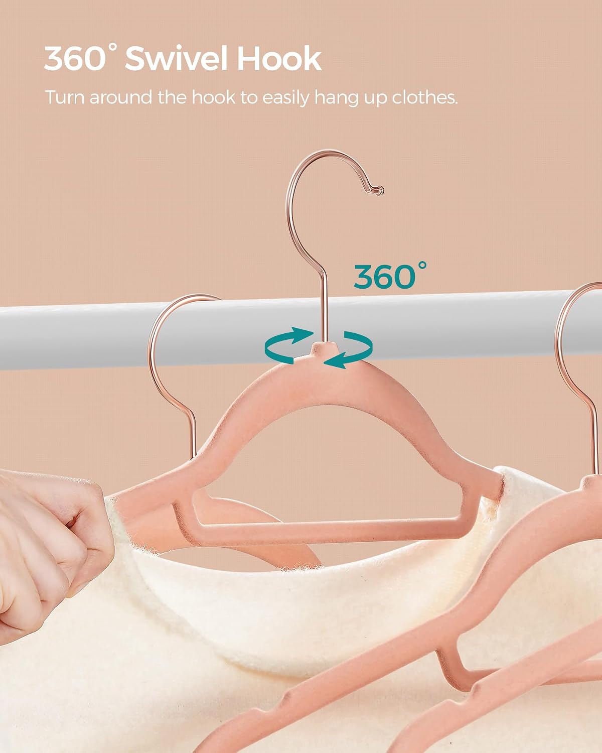 Velvet Hangers, Set of 60, Non-Slip, Space-Saving