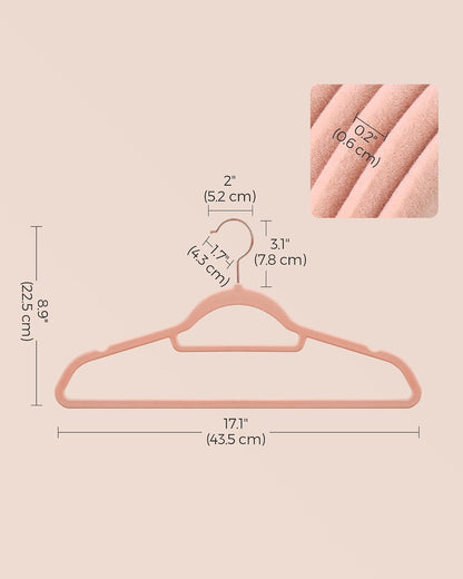 Velvet Hangers, Set of 60, Non-Slip, Space-Saving