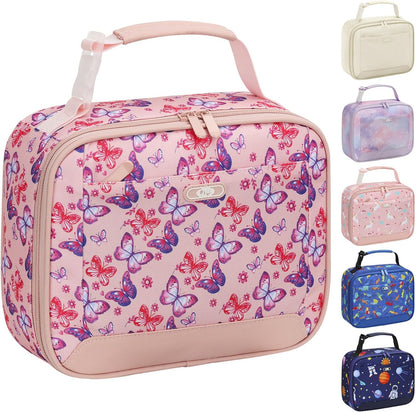 Lunch Box Kids Insulated Lunch Tote Bag Pink Butterfly