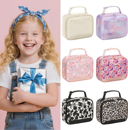 Lunch Box Kids Insulated Lunch Tote Bag Pink Butterfly