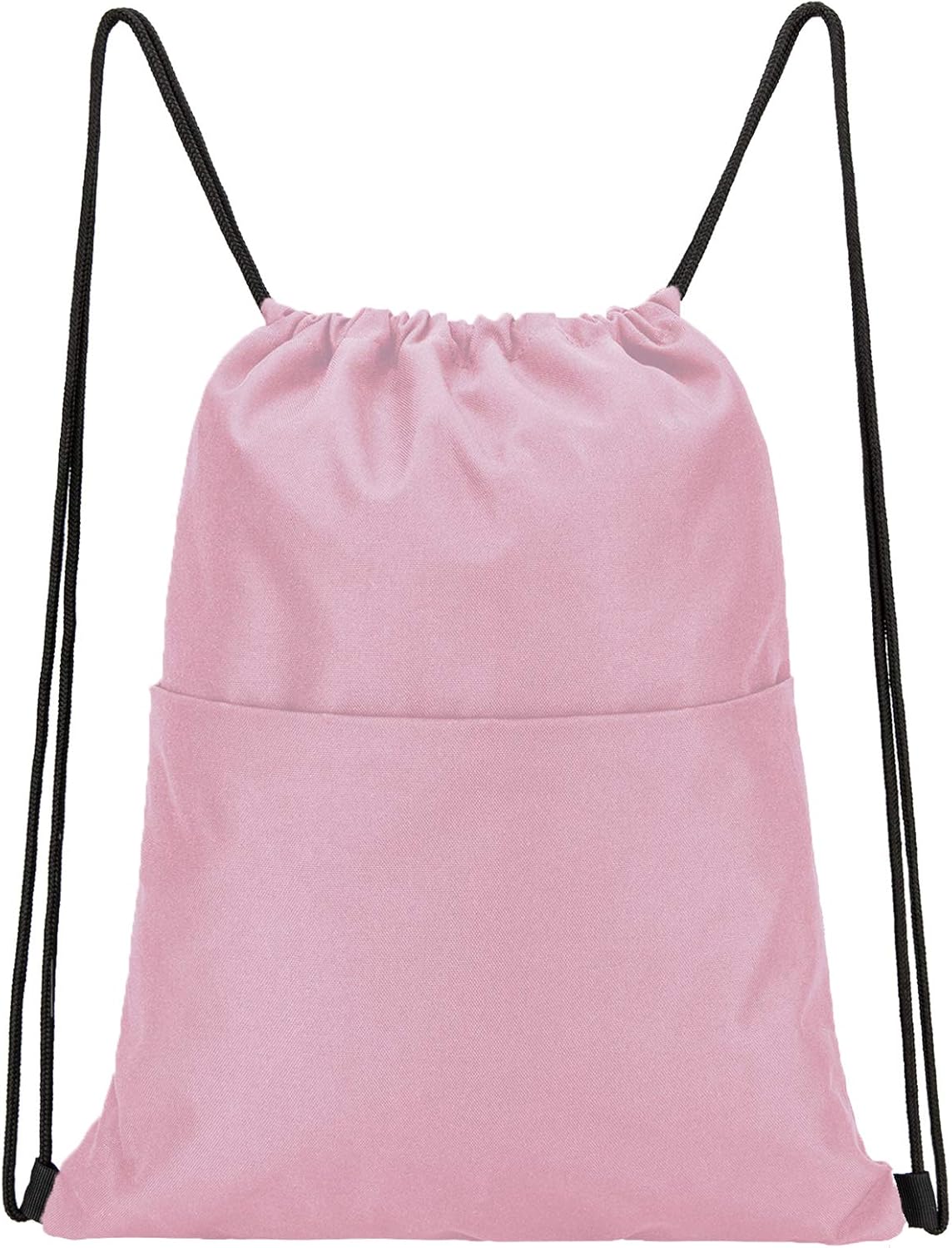 Drawstring Backpack with Side Pocket for Men Women