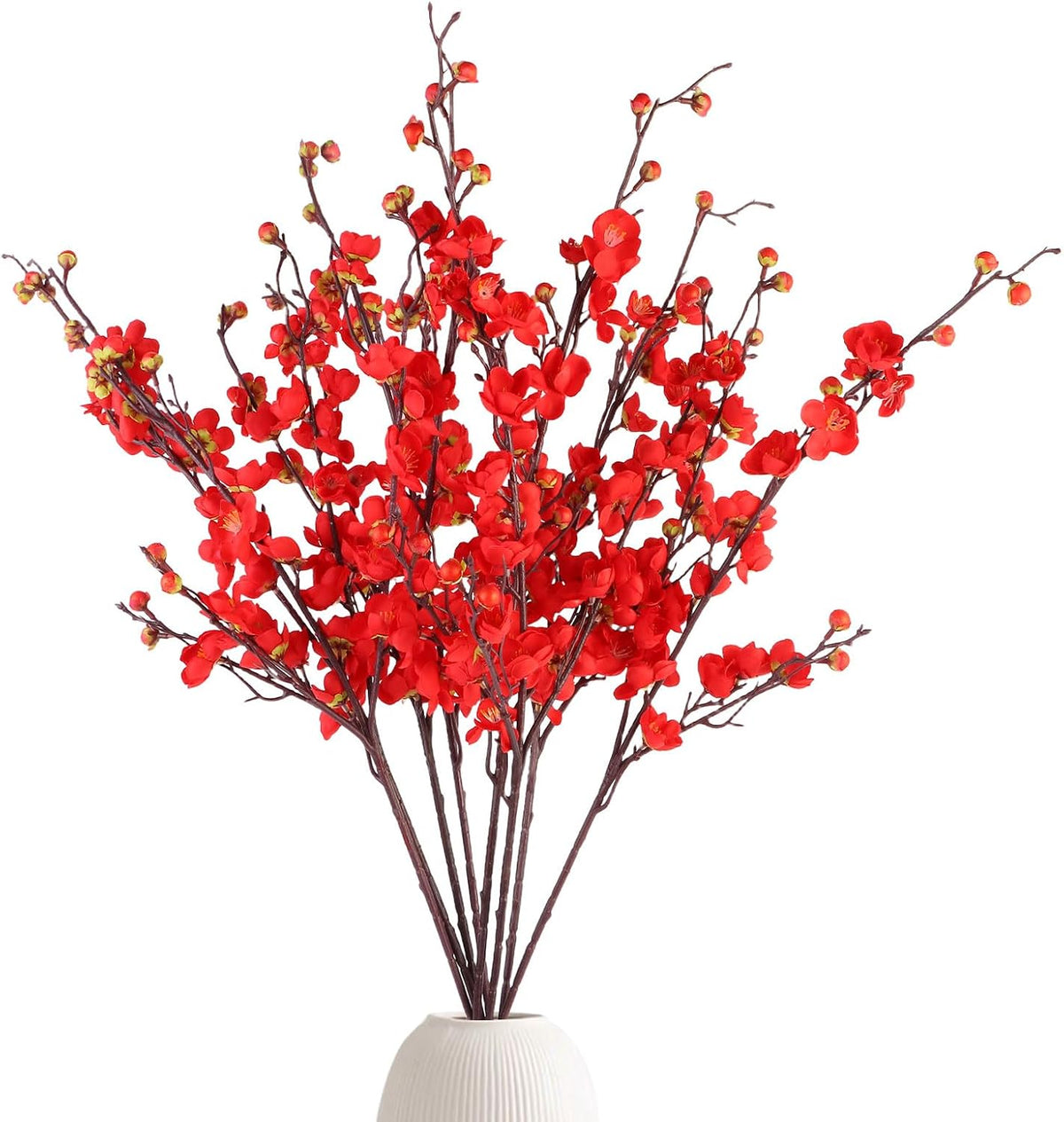 8pcs Red Cherry Blossom Branches 36in Cherry Blossom Decor