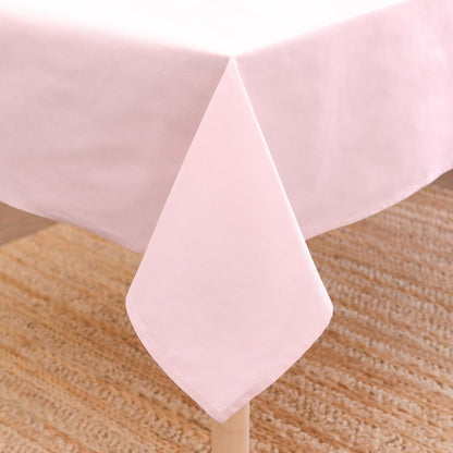 Cotton Tablecloth Rectangular 56"x72" Light Pink