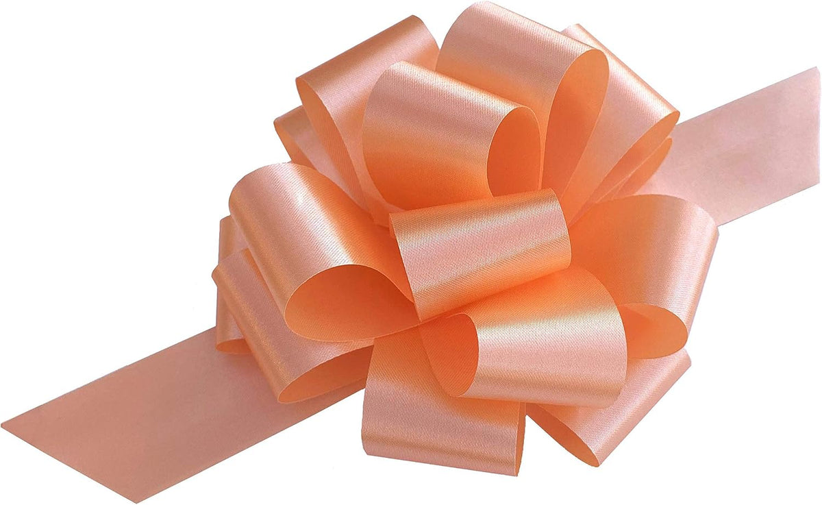 Peach Decorative Gift Pull Bows - 5" Wide, Set of 10, Fall