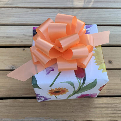 Peach Decorative Gift Pull Bows - 5" Wide, Set of 10, Fall