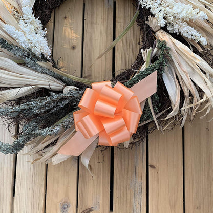 Peach Decorative Gift Pull Bows - 5" Wide, Set of 10, Fall