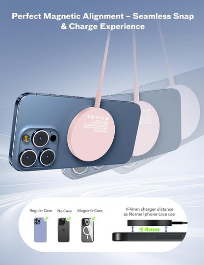 Bohuma Magnetic : Mag-Safe Charging Pad Fast Charger Pad Dock for Home Office