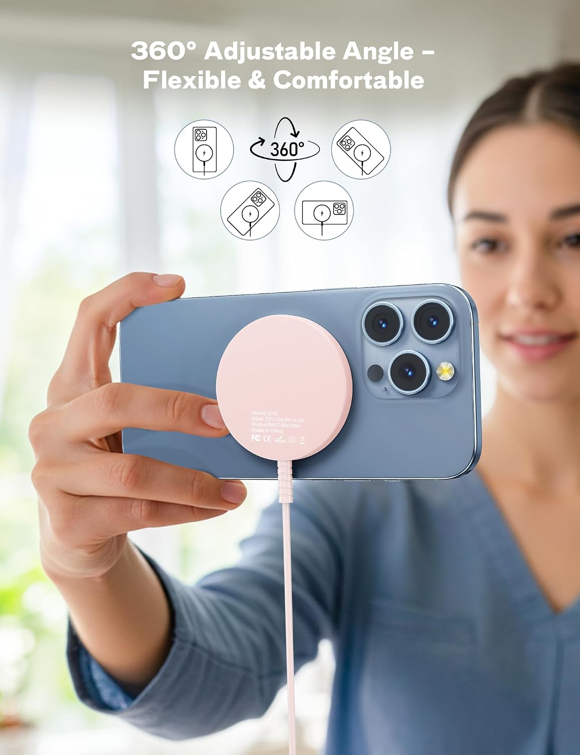 Bohuma Magnetic : Mag-Safe Charging Pad Fast Charger Pad Dock for Home Office