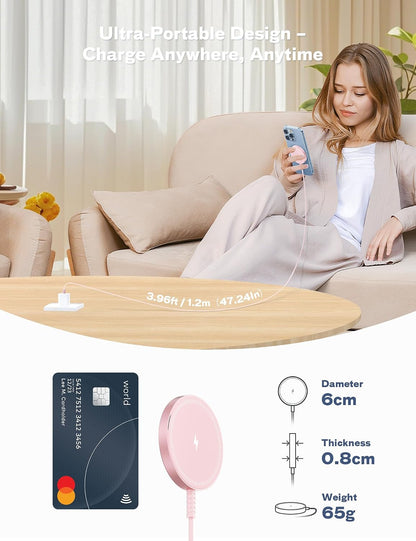 Bohuma Magnetic : Mag-Safe Charging Pad Fast Charger Pad Dock for Home Office