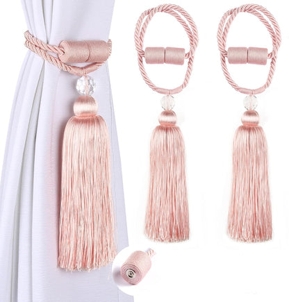 Magnetic Curtain Tiebacks Tassel Ties Backs Holdbacks Rope Drape