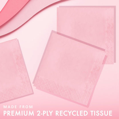 Creative Converting Party Tableware 2-Ply Luncheon Napkin, Party Supplies, One Size, Classic Pink, 50 (139190135)
