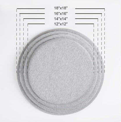 Round Memory Foam Chair Pad 12"/14"/16"/18" Round Seat Cushion for Dining Kitchen Chair Stool,Detachable Circle Chair Seat Cushion with Non-Slip Backing (Pink,12x12x1.2inch)