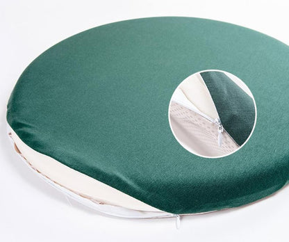 Round Memory Foam Chair Pad 12"/14"/16"/18" Round Seat Cushion for Dining Kitchen Chair Stool,Detachable Circle Chair Seat Cushion with Non-Slip Backing (Pink,12x12x1.2inch)