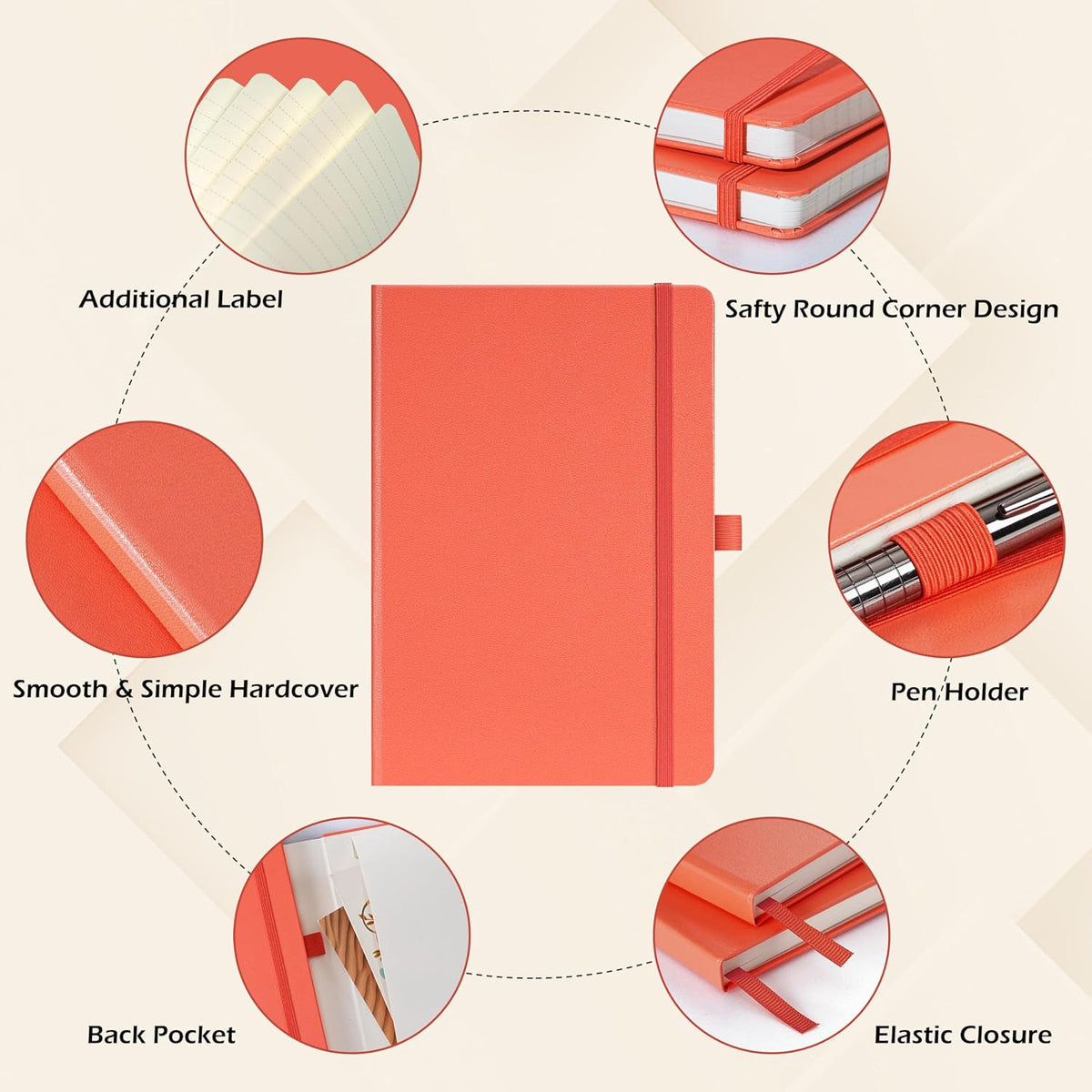 Ruled Notebook/Journal - Classic Lined Journal/Notebook, 5.3'' x 8.26''