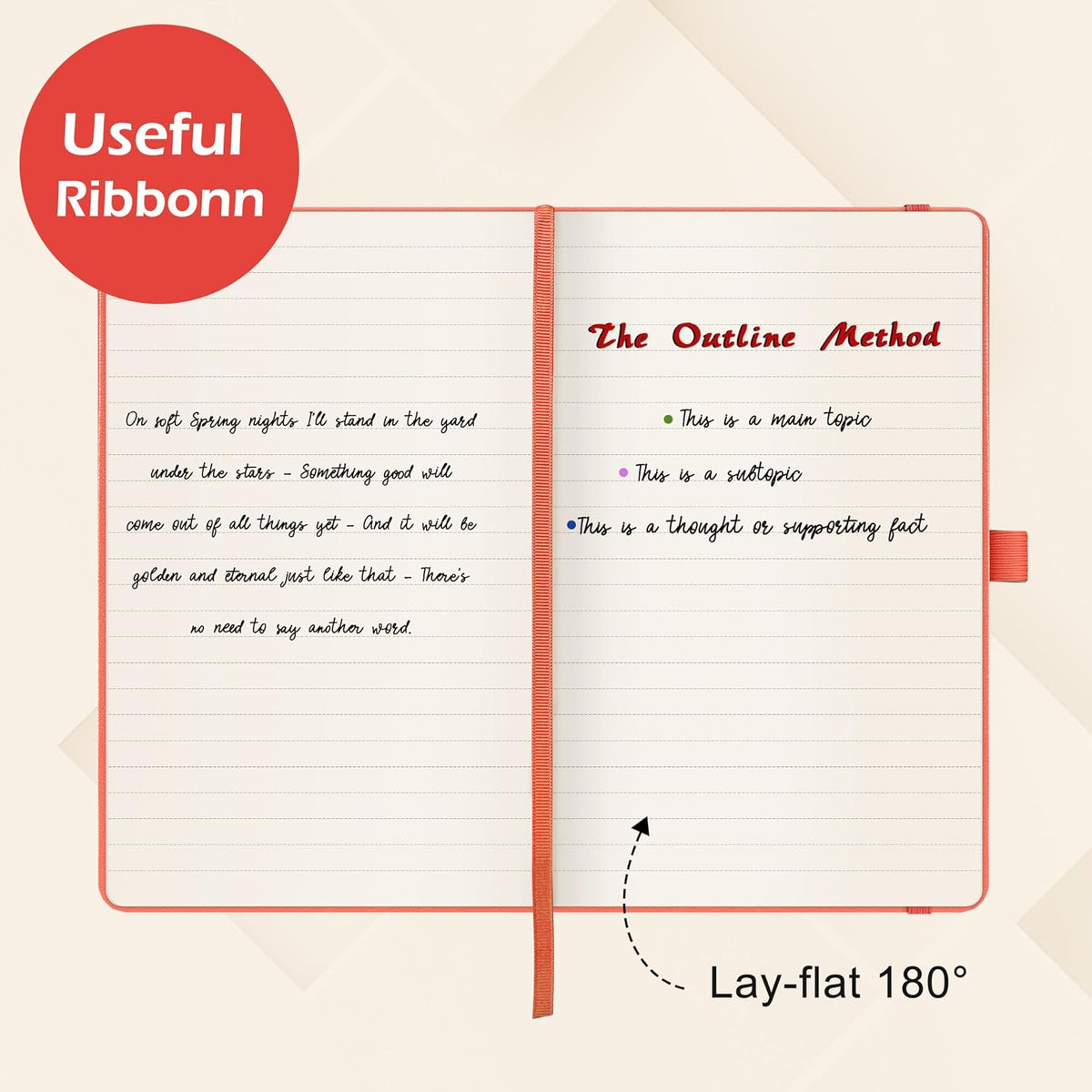 Ruled Notebook/Journal - Classic Lined Journal/Notebook, 5.3'' x 8.26''