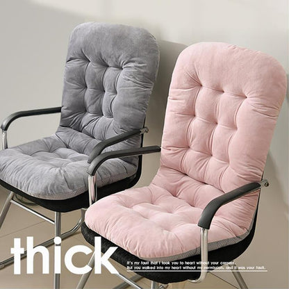 Non-Slip Desk Chair Cushion Rocking Office Chair Pad with Ties Soft Seat Cushion with High Back Support for Dorm Floor Car Office Patio (Pink)